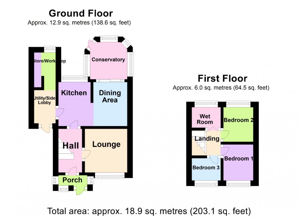 Floorplan for Wyken, Coventry, West Midlands