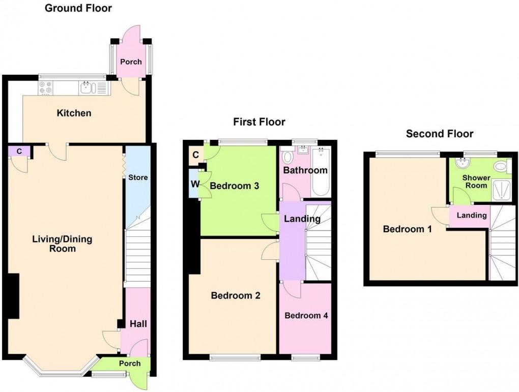 Floorplan for Wyken, Coventry, West Midlands